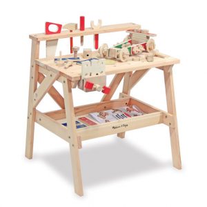Banca de trabajo de madera firme para carpintería melissa and doug