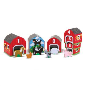 Clasificación y sobreposicion granero y animales melissa and doug